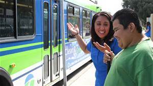 man getting help walking on bus